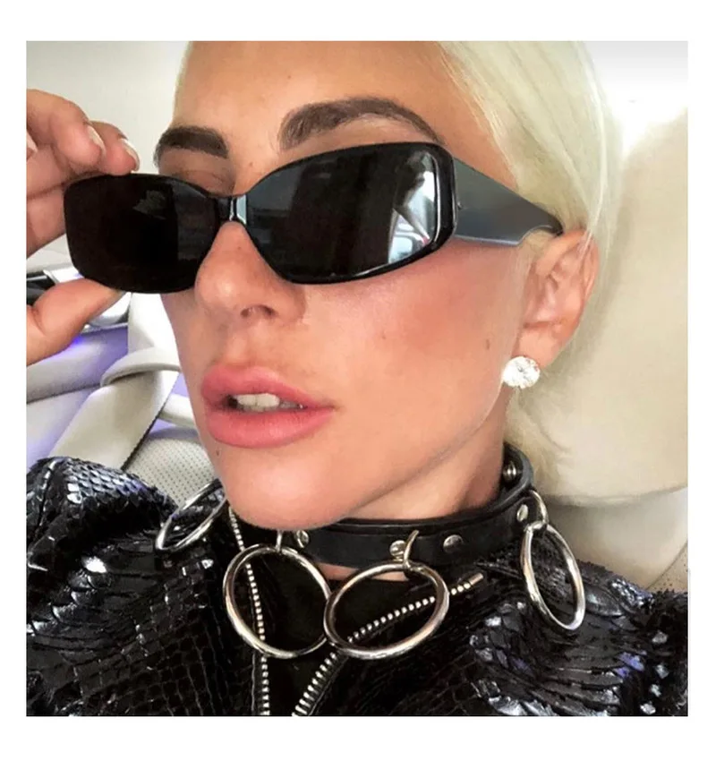 Солнцезащитные очки в ретро стиле для мужчин и женщин UV400 прямоугольной формы с