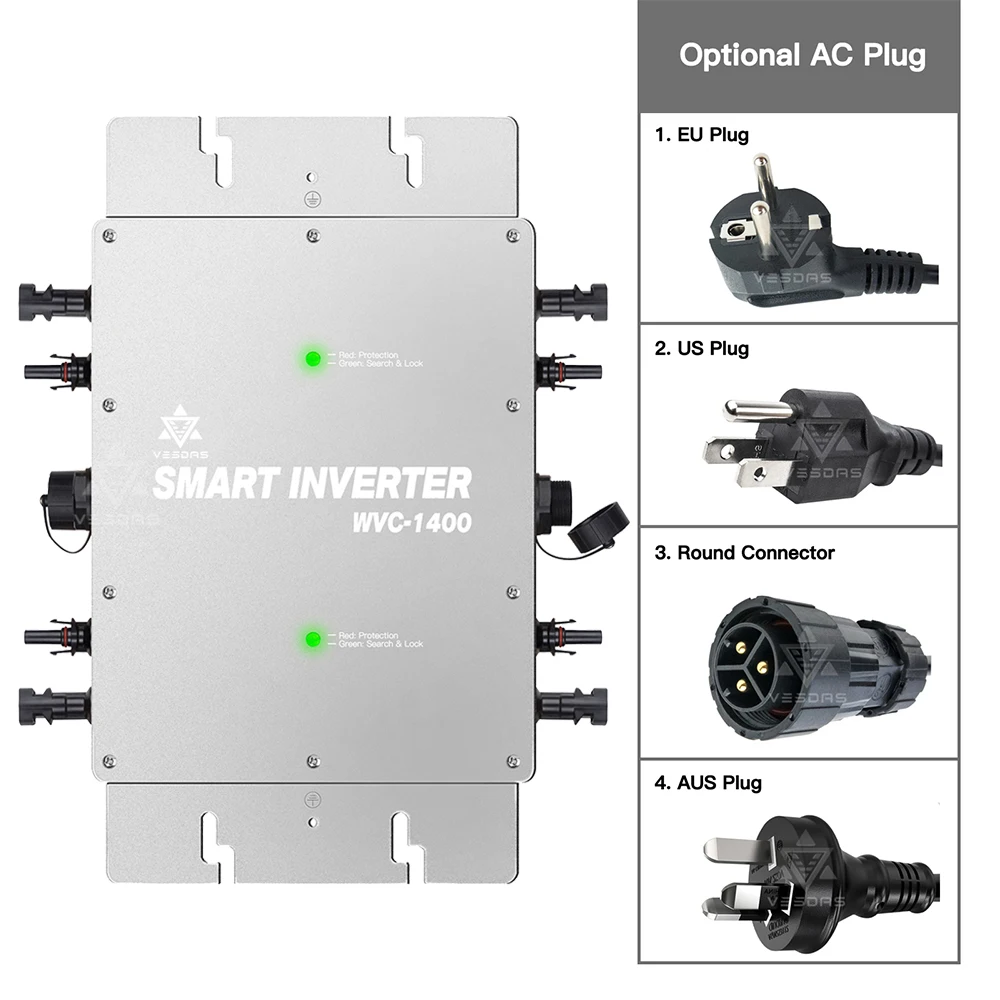 IP65 MPPT 1400 Вт микро инвертор солнечной батареи на сетке преобразователь чистой