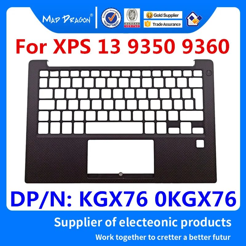 MAD DRAGON брендовый Сменный Чехол для ноутбука UK palmtrest верхняя крышка для Dell XPS 13 9350 9360 с отверстием для отпечатков пальцев-KGX76 0KGX76