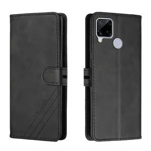 leather flip case for oppo realme c12 15 25s narzo 20 30a wallet case protect cover free global shipping