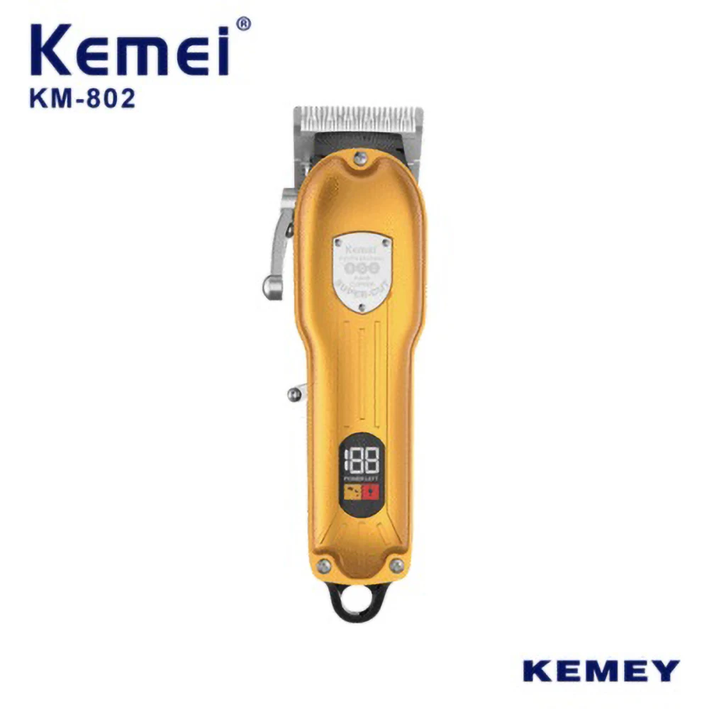 kemei KM-802 Barber Clipper Electric Hair Trimmer Cordless Shaver Mens Cutting Machine USB Rechargeable | Бытовая техника
