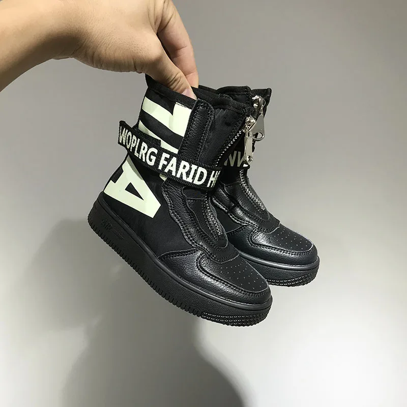 2019 новая зимняя детская обувь модная с буквенным принтом для мальчиков и девочек