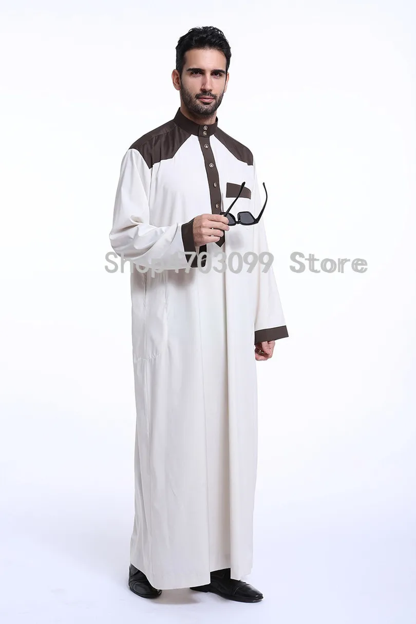 Мусульманская одежда для мужчин abaya арабский халат saudi tobe белый|Мусульманская