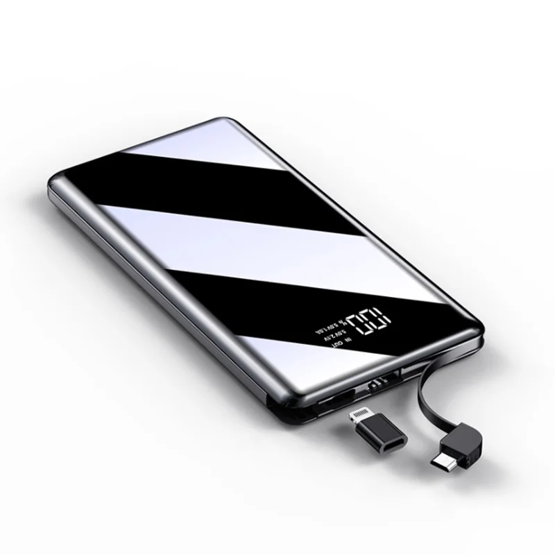 Внешний аккумулятор на 10000 мАч портативное зарядное устройство тонкий