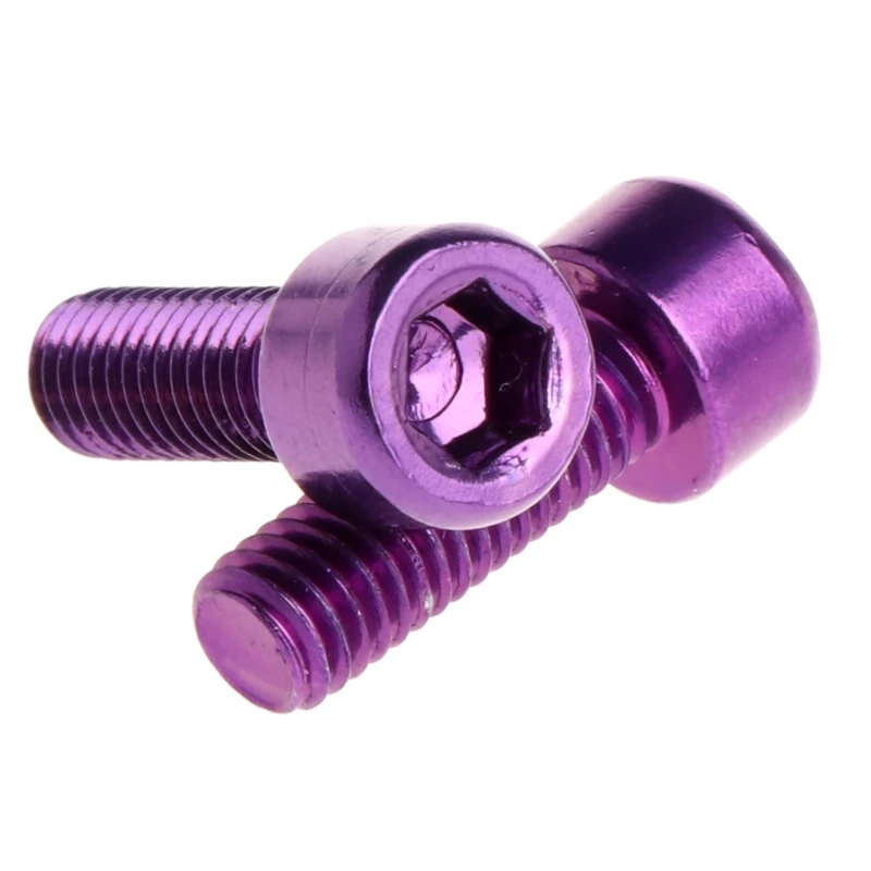 

1 Pair Bike Water Bottle Cage Bolts M5 Aluminium Alloy Hex Socket Tapping Screws