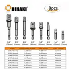 8 шт.компл. Набор бит адаптера для дрели с шестигранным хвостовиком 14 дюйма до 14 дюйма 38 дюйма 12 дюйма