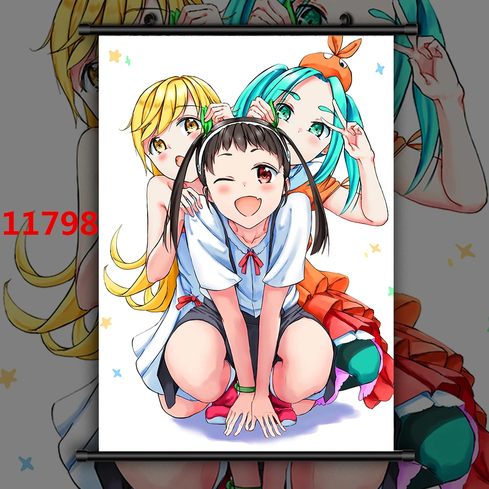 Постеры Monogatari с аниме Рем Лам настенный постер Картина на холсте Настенный декор