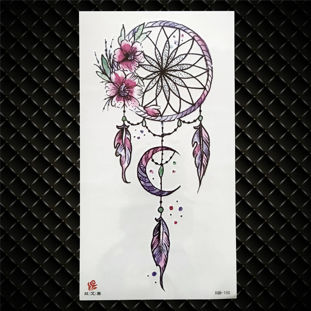 Аксессуары для мужчин женщин детей волк Лев тату-наклейка перо луна мандала хна