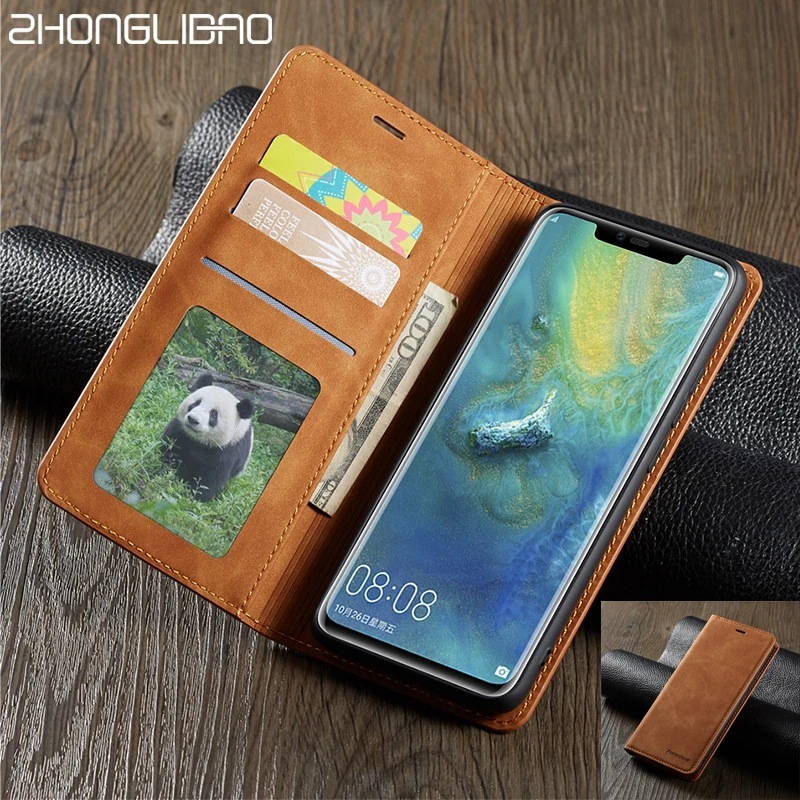 Роскошный кожаный флип-чехол для huawei mate 20 P20 mate 20 P30 Pro Lite Nova 3e Etui держатель для карт кошелек Подставка чехол для телефона s Обложка для книги