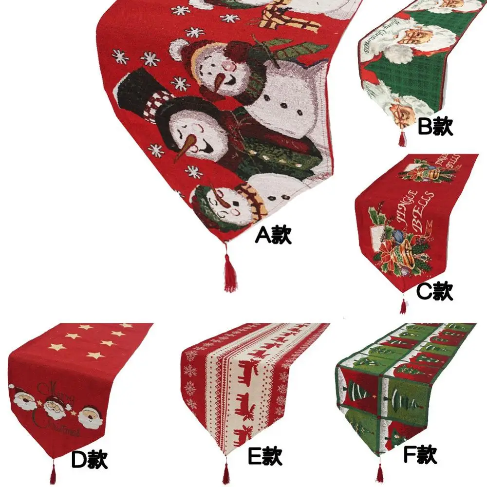 

Хлопковый льняной Рождественский скатерти дома Обеденный стол вечерние Вышитый Флаг креативный Европейский styleTable бегун коврик крышка 33*180 ...