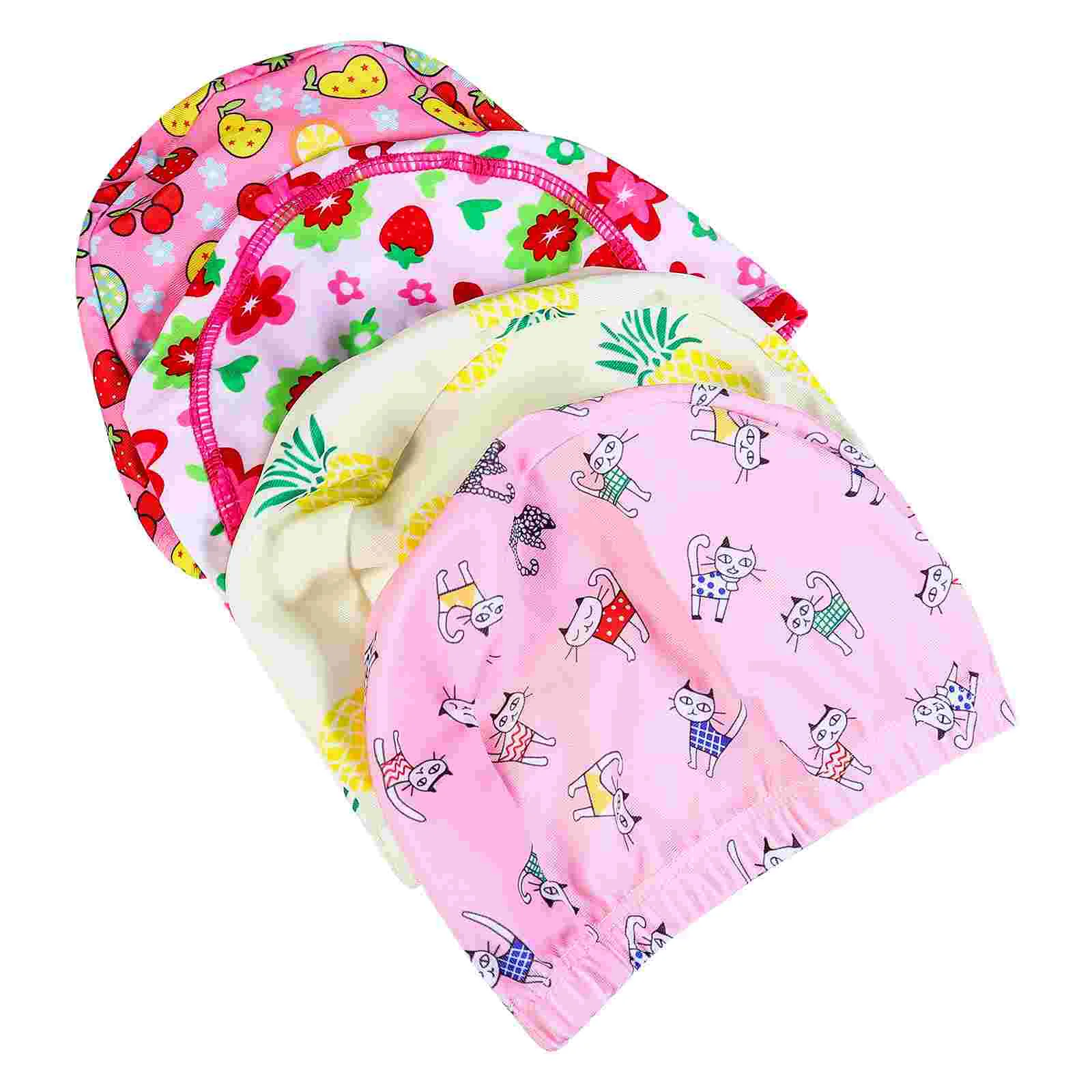 

4 шт., водонепроницаемые детские шапки с мультяшным принтом