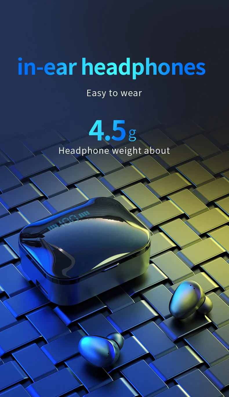 Сенсорные TWS, настоящие беспроводные наушники, Bluetooth наушники, водонепроницаемые головные уборы с 3600 мАч, Дополнительный внешний аккумулятор для iPhone, xiaomi, huawei