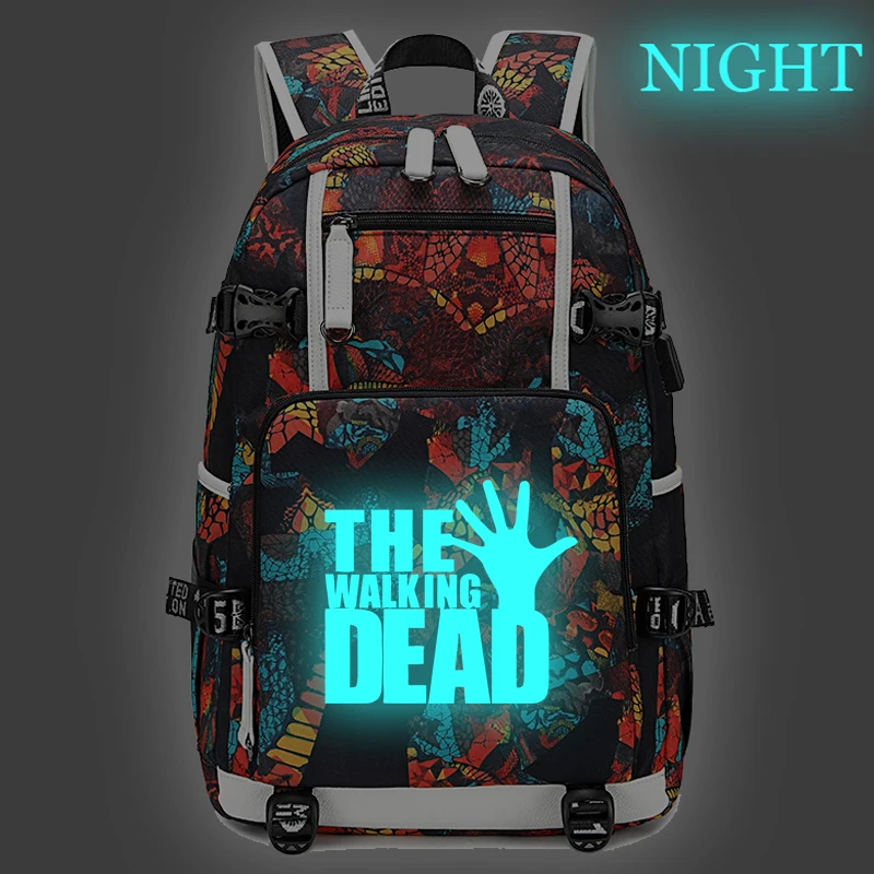 

Walking Dead Printing Casual Zipper 18 Inch Student Schoolbag Men/Women Large Capacity Bags Teenager's Outdoor Travel Backpacks