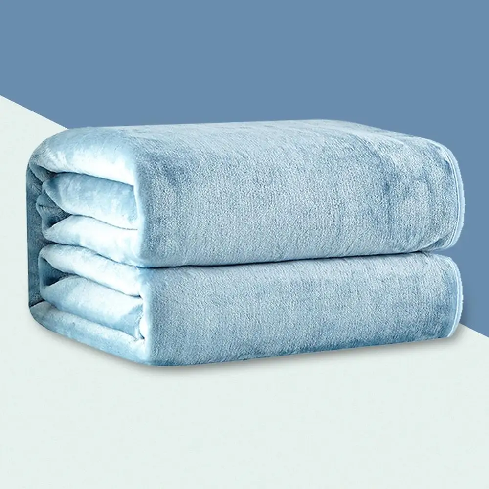 Плотные плюшевые флисовые одеяла однотонное из микрофибры покрывало на