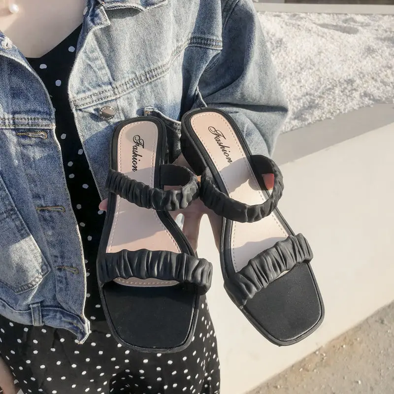 

2021 Summer Latest Ladies Sandals with Thick Heels Ladies Fashion Sandals and Slippers Lightweight and Comfortable Women's Shoes