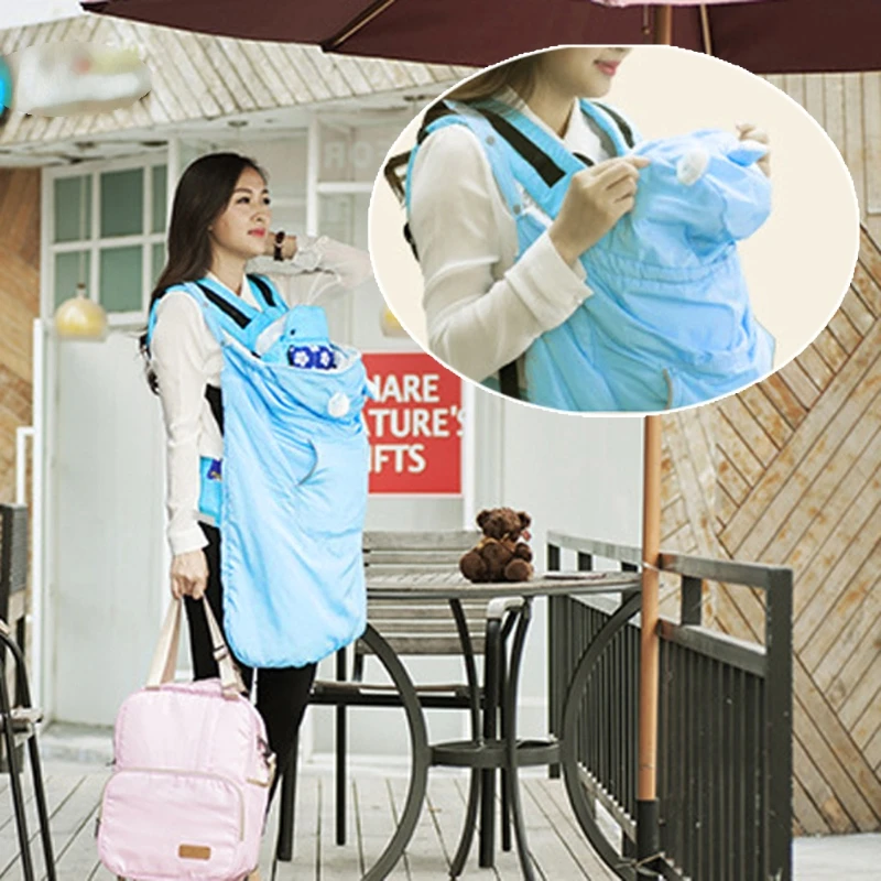

2021 New Thicken Warm Wrap Sling Baby Carrier Outdoor Windproof Baby Backpack Blanket Carrier Cloak Funtional Winter Cover Hot