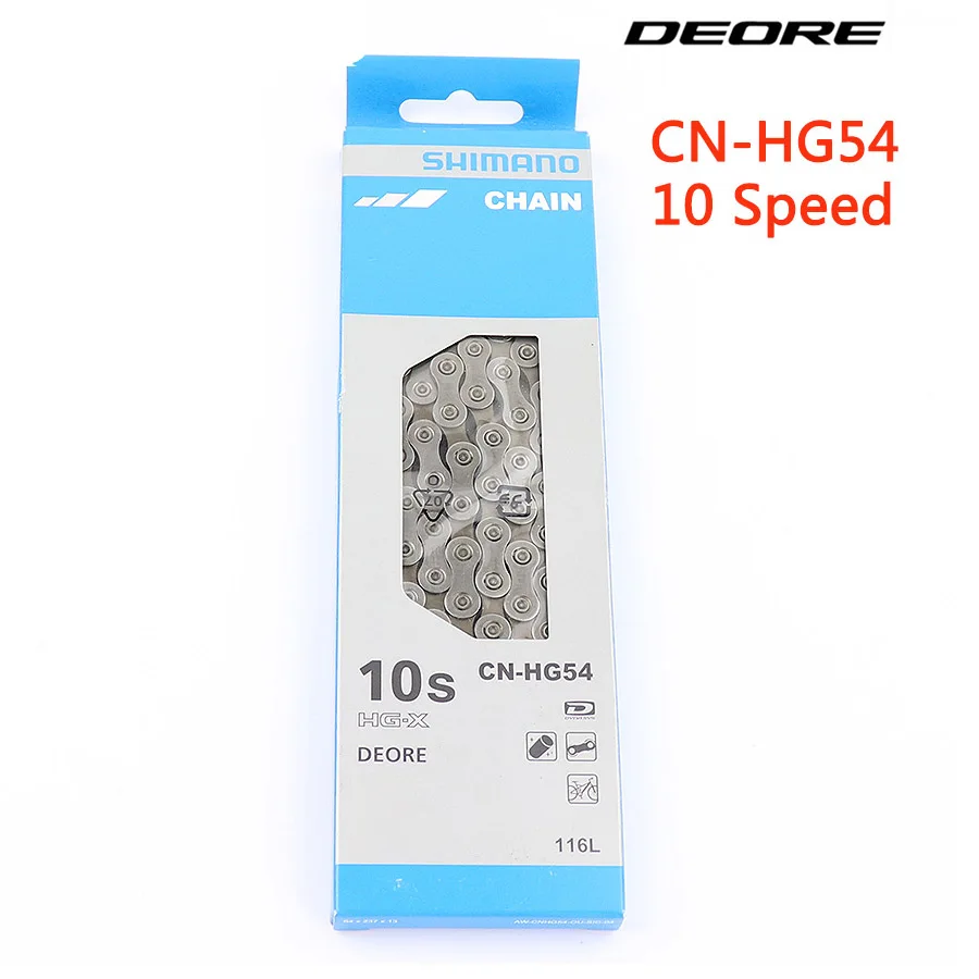 HG54 116L BOX Shimano DEORE HG54 цепь 10 скоростей горный велосипед велосипедная цепь CN-HG54 MTB Дорожная цепь 116л Shimano подлинные товары запчасти для велосипеда коробка - Цвет: HG54 116L BOX