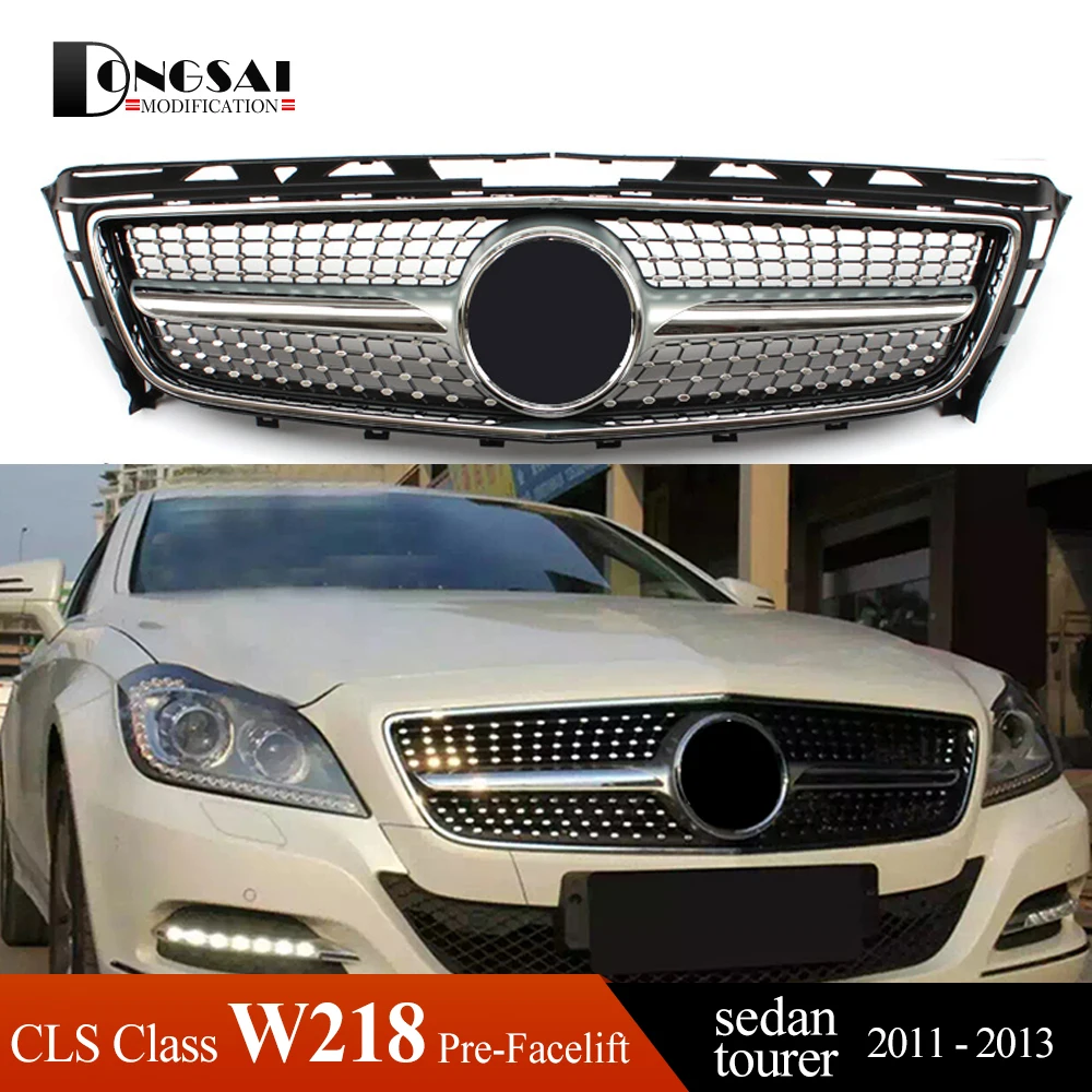 Бриллиантовая решетка для Mercedes CLS Class Benz W218 2011-2013 4 двери купе и X218 5 дверь стрельба тормоз Предварительно Подтяжка лица