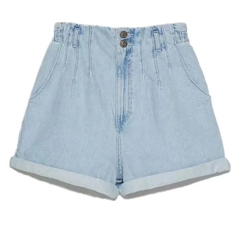 

Shorts Women Vintage Loose Denim Summer 2020 High Waist Blue Black Shorts Jeans Casual Wide Leg Ladies Short Jean Mesh Shorts
