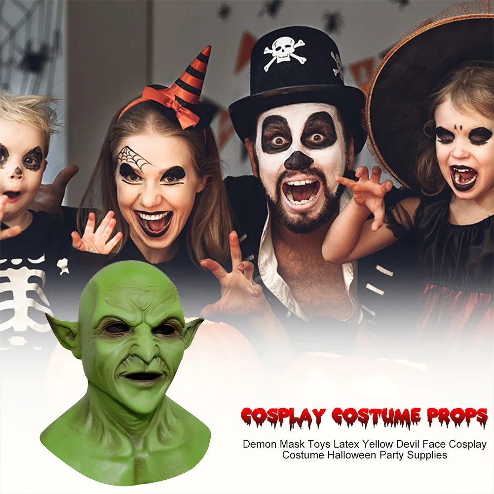 

Face Cosplay Demon Mask Toys Mask Adult Cosplay Prop Latex Simulation Grimace for Household Halloween Parties Accessories