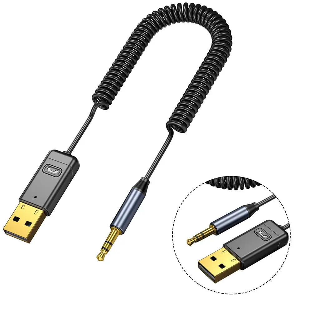 

3.5mm Wireless Receiver Convenient And Fast Transmitter Audio Cable Wireless Handsfree Kit Adapter For Car Speaker