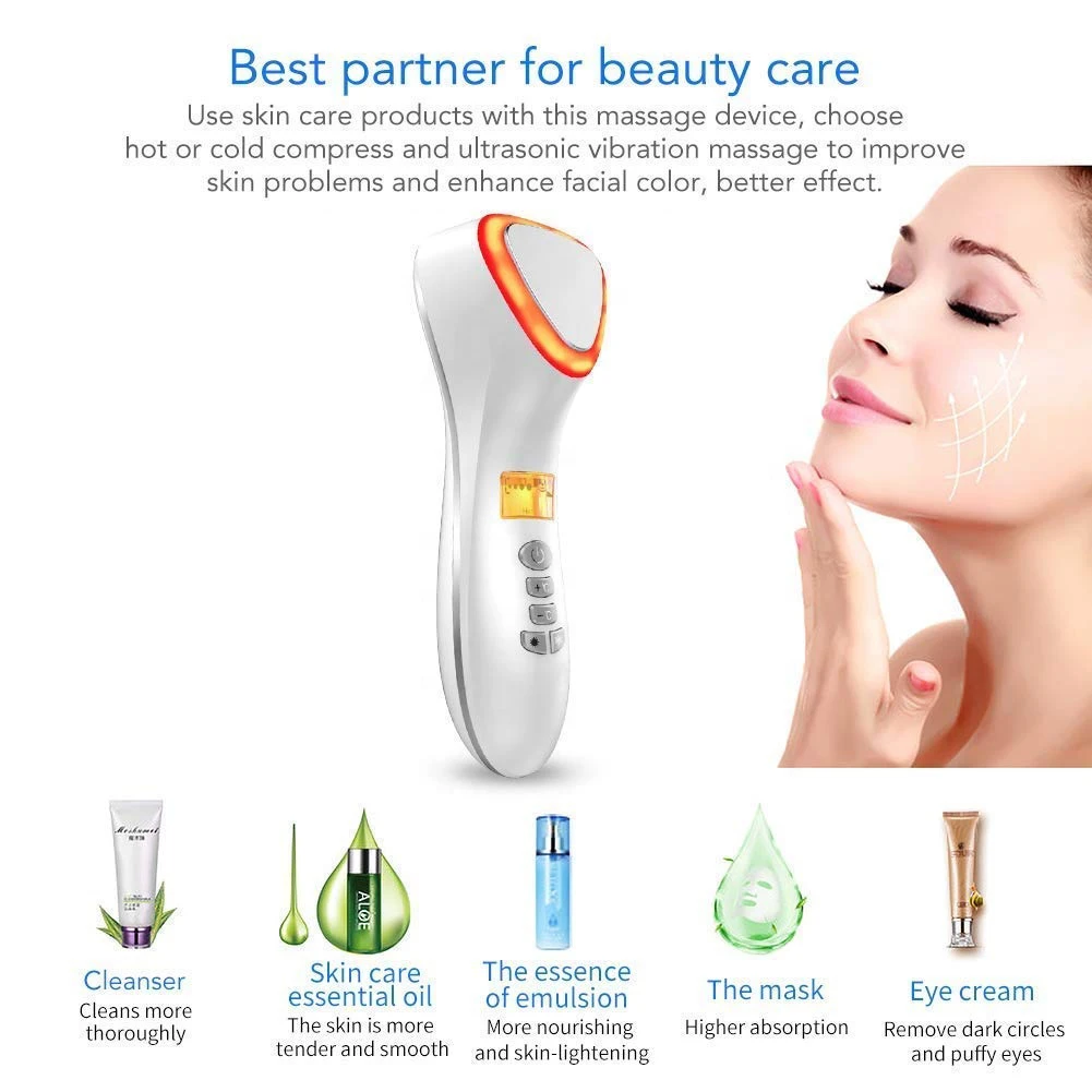 

AMYGOJJ Color Light Facial Care Ultrasonic Lontophore Home Multi-function Beauty Equipment