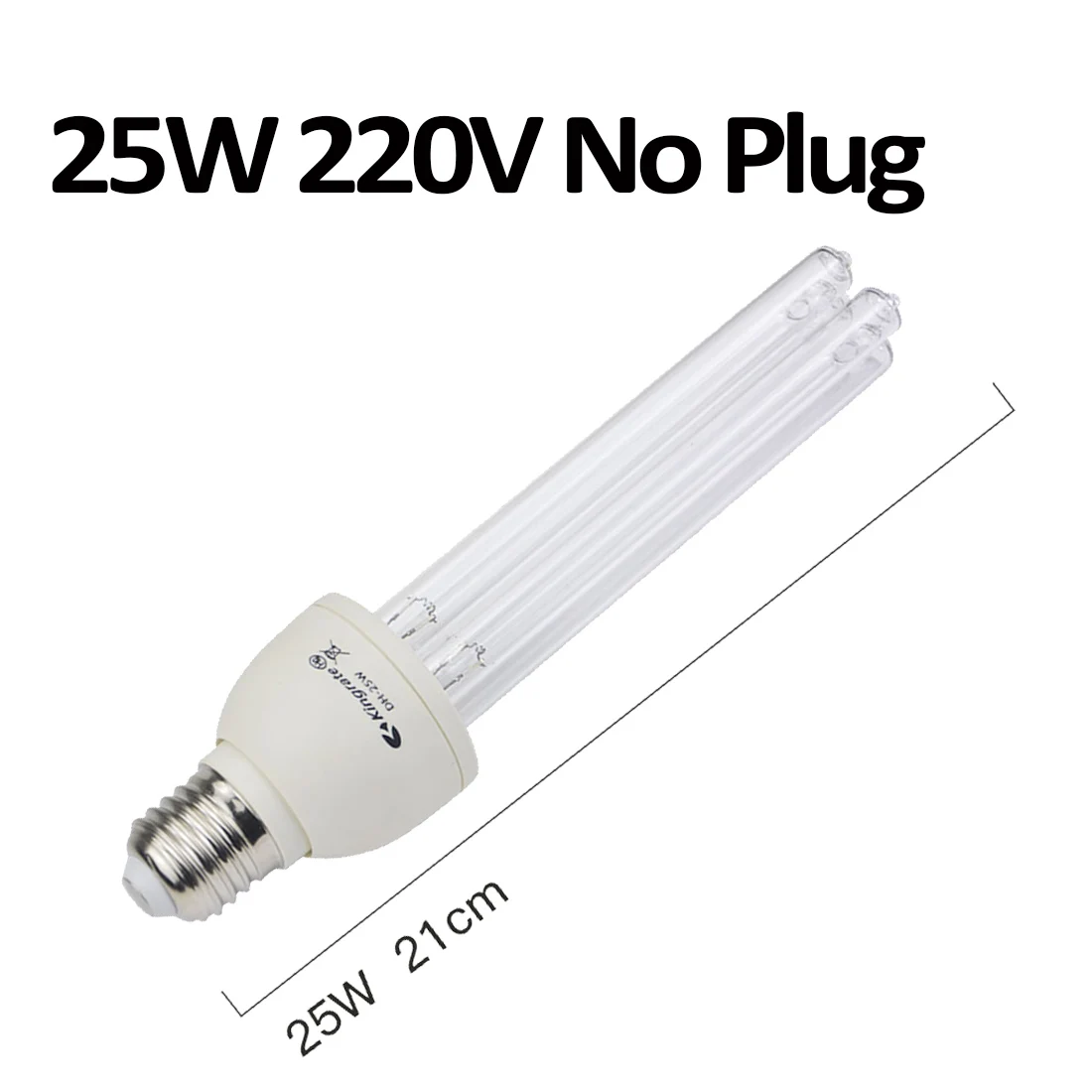 25W 220V No Plug UVC светодиодный E27 ультрафиолетовая озоновая бактерицидный свет 220 в 110 В бактерицидная кварцевая лампа бактерицидный клещ для дома и ванной комнаты - Мощность в ваттах: 25W 220V No Plug