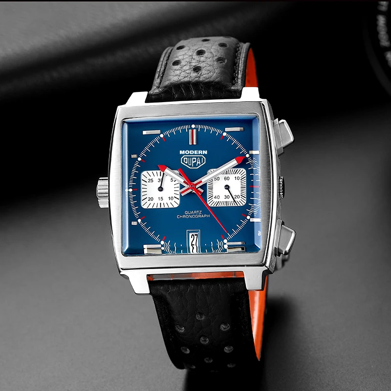 OUPAI 2022 Новое поступление современные квадратные мужские часы хронограф функция