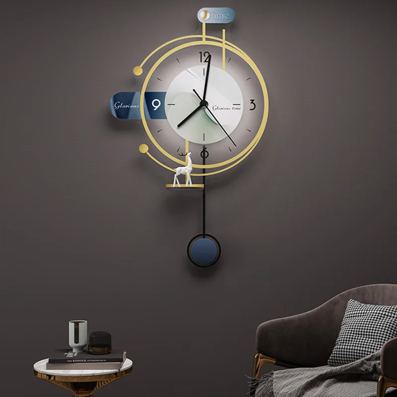 

Креативные модные настенные часы с бесшумной светодиодной подсветкой, современные минималистичные настенные часы для гостиной и спальни
