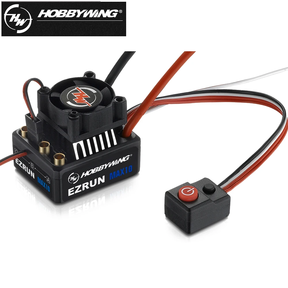Hobbywing EZRUN MAX10 60A 2-3S водонепроницаемый Бессенсорный бесщеточный ESC Lipo 6 В/7 4 В 3A BEC для