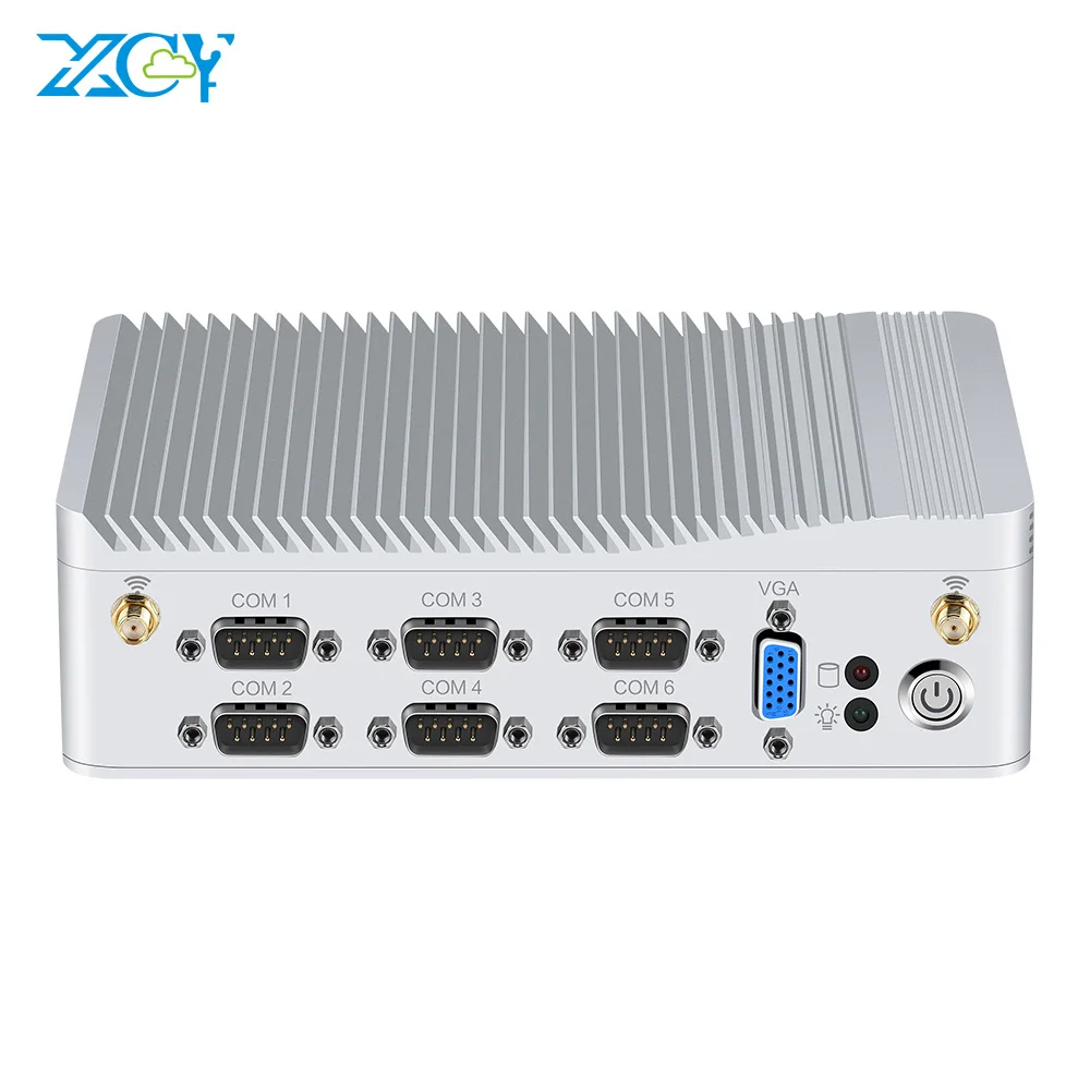 Мини ПК XCY Intel Celeron J1900 без вентилятора 6xRS232 8xusb 2xlan HD VGA WiFi 3G/4G LTE промышленный мини