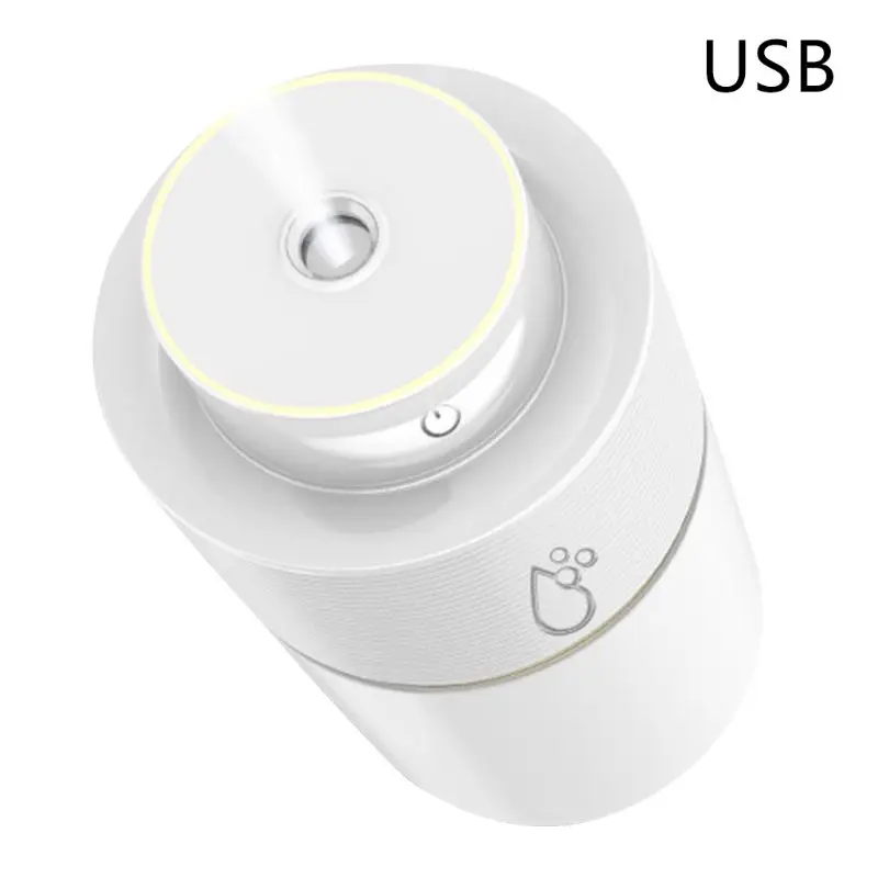 white Портативный мини USB Автомобильный увлажнитель воздуха Арома диффузор эфирное масло ароматерапия светодиодные лампы для дома и офиса - Цвет: white