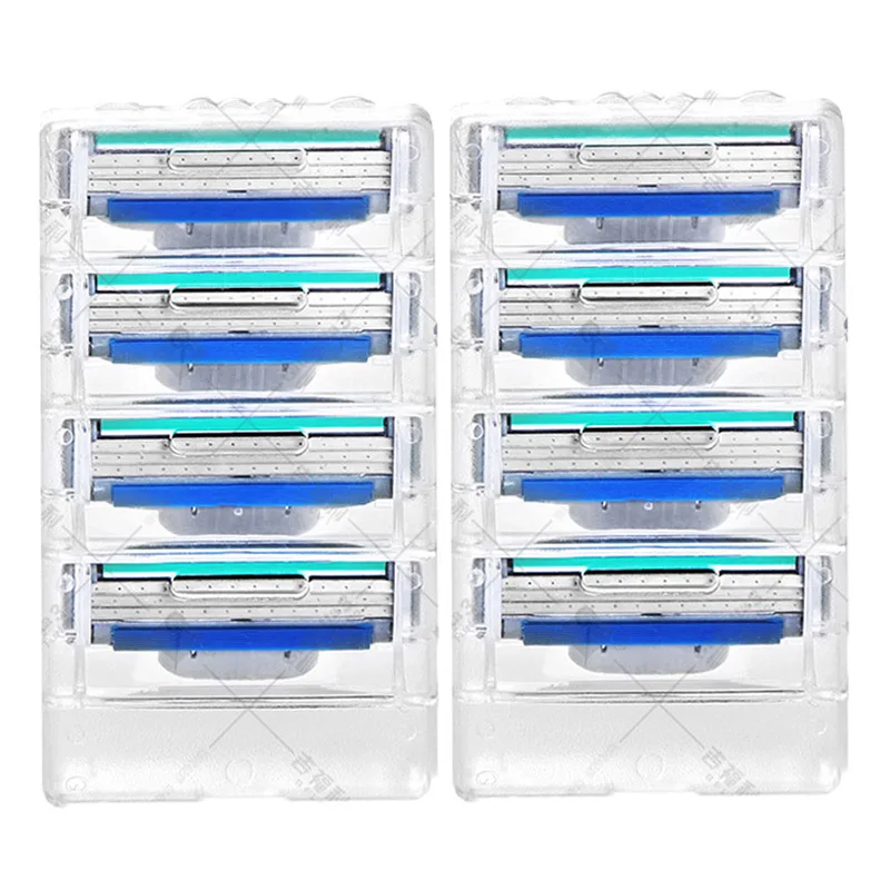 Турбо! 8 шт./лот лезвия Марка 3 слоя точилка для бритвы режущая головка бритвенного