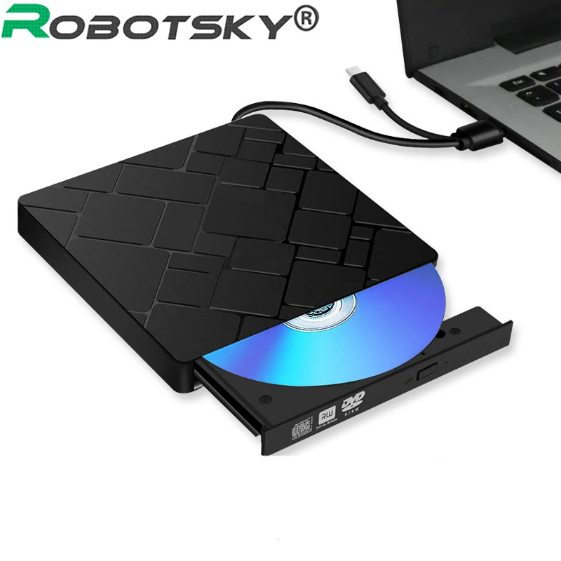 

USB 3,0 Тип C Внешний DVD RW CD Писатель Привод горелка читатель игрока оптический привод для Windows 10/8 / 7 ноутбука, настольного компьютера, устройств...