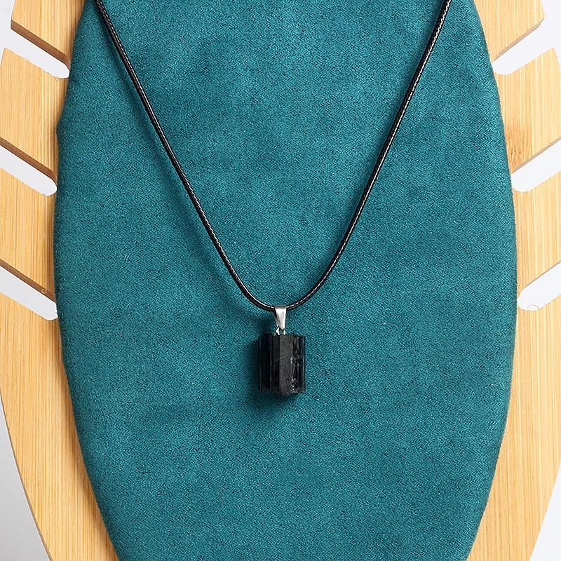 Модное женское ожерелье и подвеска из натурального черного чешского метеорита с