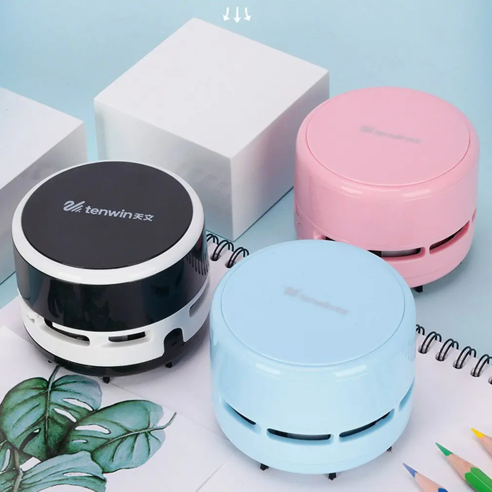 

Desktop Vacuum Cleaner Mini Desk Dust Cleaner Home Table Sweeper Cleaner 360 Degree Spiral Fan Blades Large Suction Power