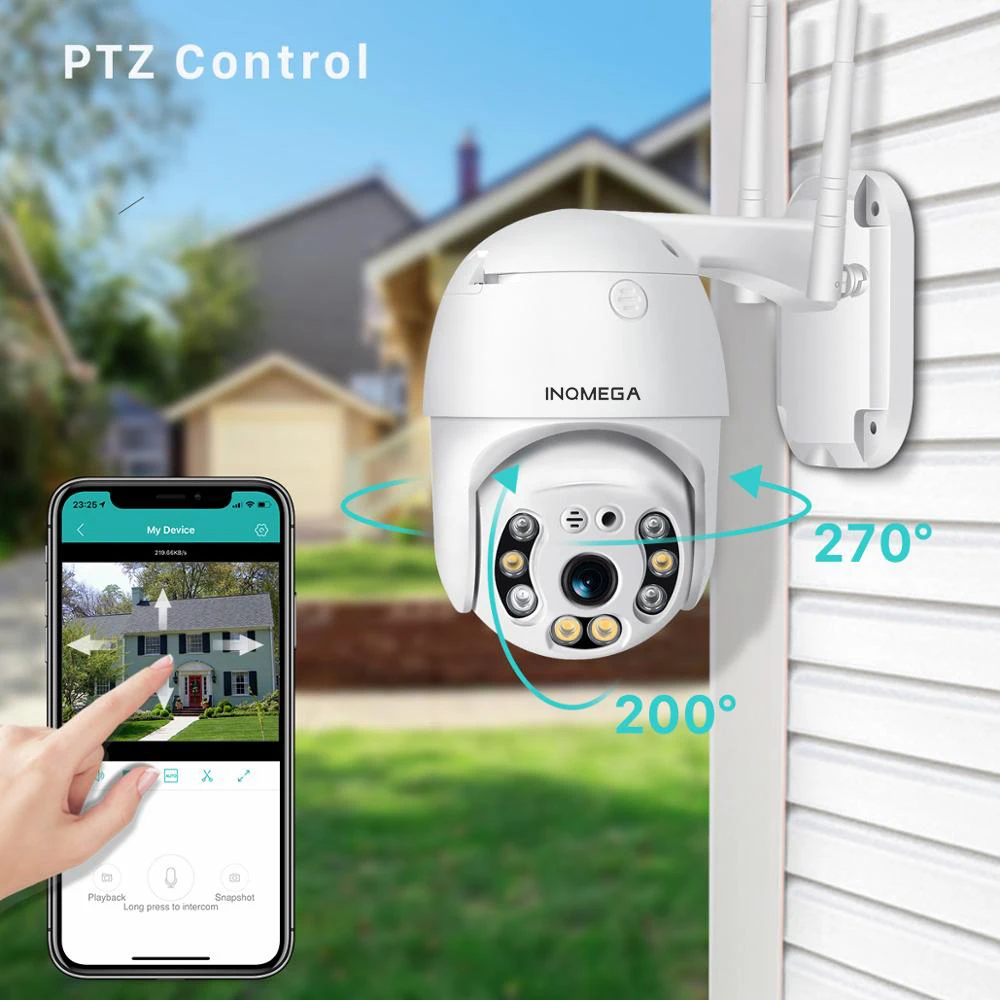INQMEGA 1080P Облачное хранилище Беспроводная PTZ IP камера 4X цифровой зум скорость купольная камера Открытый wifi аудио P2P CCTV наблюдение