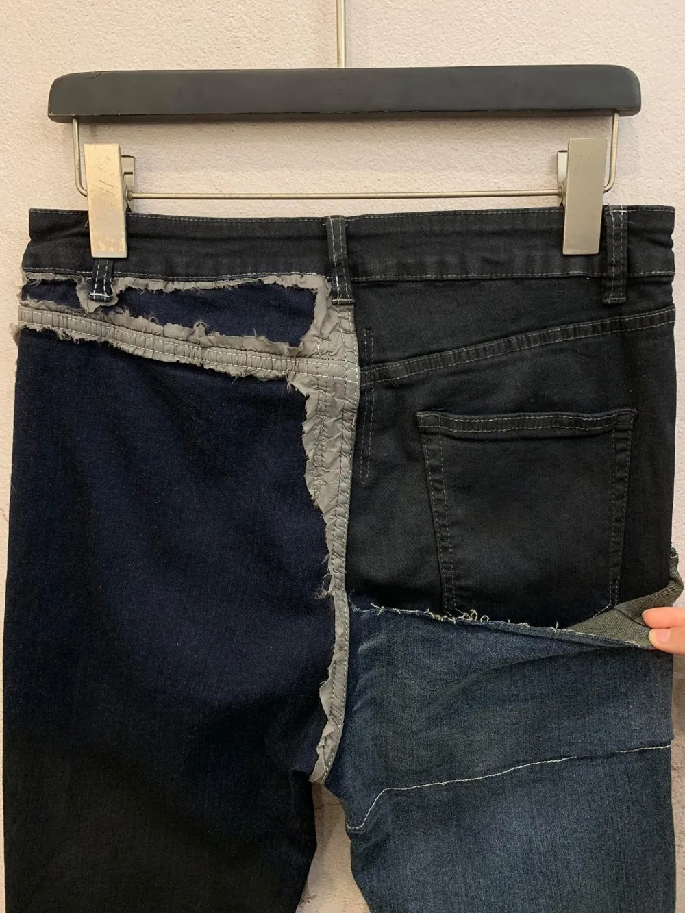 19ss Owen Seak, мужские джинсы, хлопок, готический стиль, мужская одежда, Осенние прямые мужские одноцветные Джинсы, Брюки