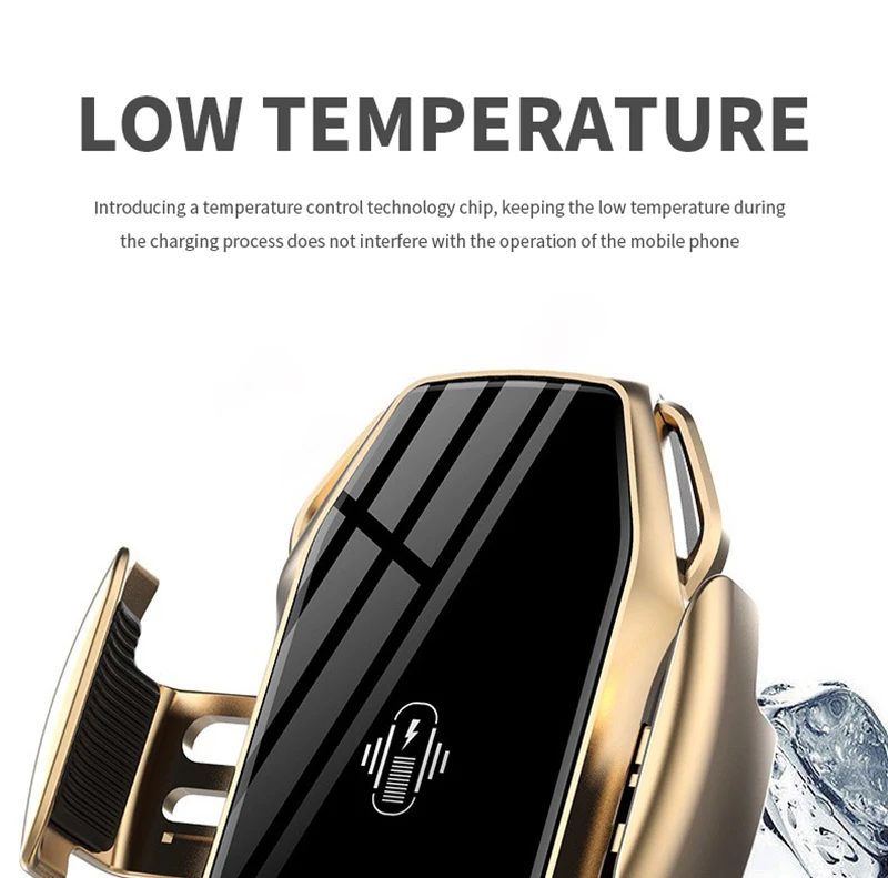 127x97 мм A5 умный датчик автомобиля AI беспроводной зарядный держатель Поворот на 360 10 Вт простое Быстрое беспроводное зарядное устройство для huawei для iphone