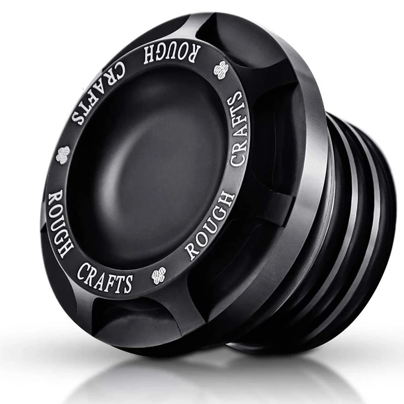 

Black Motorcycle Aluminum Fuel Gas Oil Cap Rough Crafts Decorative Cap Cover for Sportster XL1200 883 1996-2014