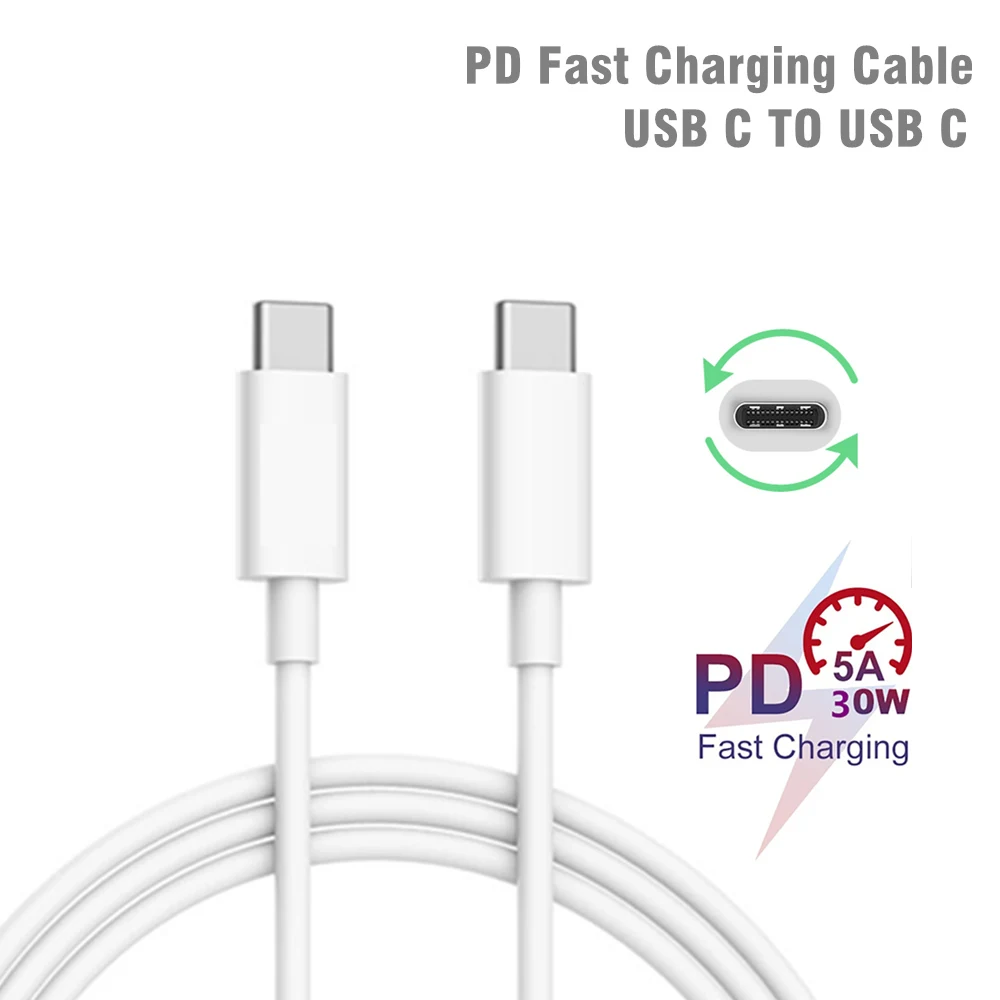 PD USB C к USB C кабель быстрой зарядки двойной тип C кабель для Xiaomi mi a3 mi 9t красный mi быстрое зарядное устройство для Macbook к type C Телефон