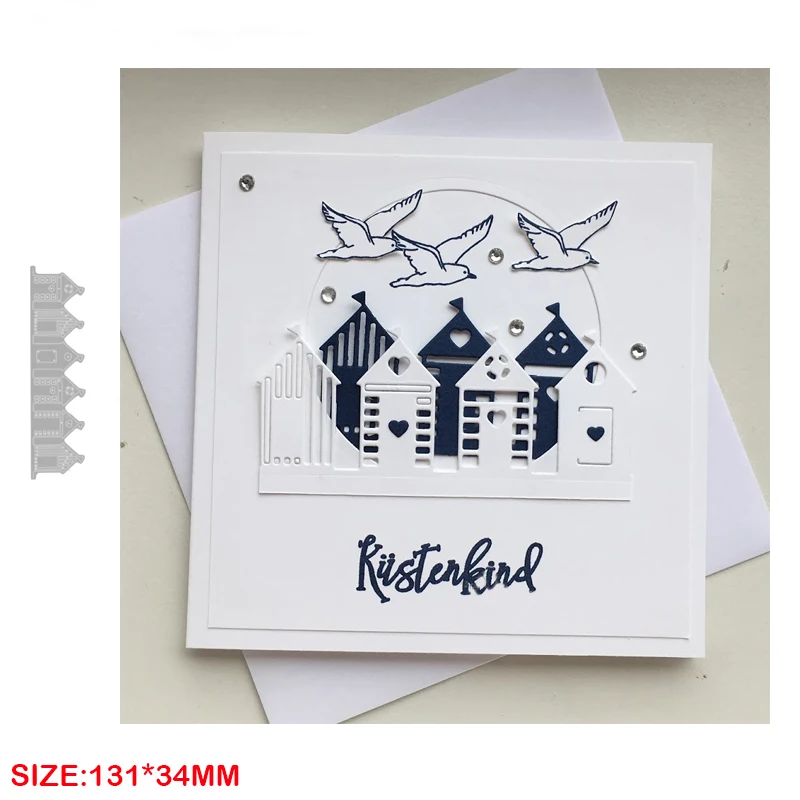 

New Arrival Metal Cutting Dies for 2021 DIY Scrapbooking Album Paper Card Decorative Crafts Embossed City Build Stencil