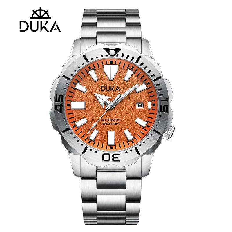 

Новинка 2022, роскошные модные брендовые механические Автоматические Мужские часы DUKA с керамической рамкой, браслет, аксессуары, Сапфировая ...