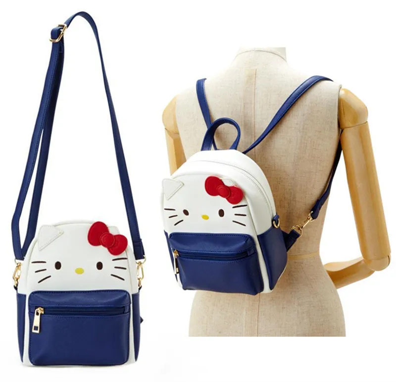 

Cute Cartoon Cat PU Leather Shoulder Bag Crossbody Bags for Women Mini Small Bag Back Pack Dual-use Girls Sling Messenger Bag