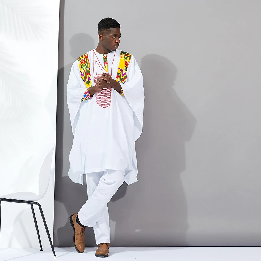 African Dresses for Women Long wax print material Men's Top 3piece Sets Couple Clothing African traditional Lover Couple Clothes