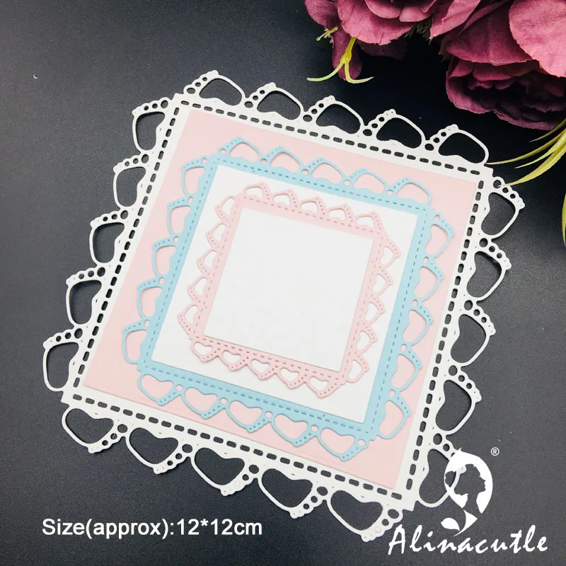 Metal Cutting die Die Cut Baby Feet Edge Nesting Plate Scrapbook Paper Craft Handmade Card Album Punch Art Cutter Alinacutle | Дом и сад