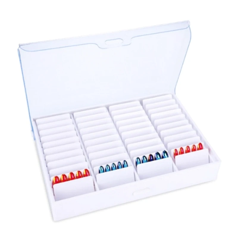 

Clear Jewelry Box Compartments Organizer Nail Art Storage Case Salon Tools