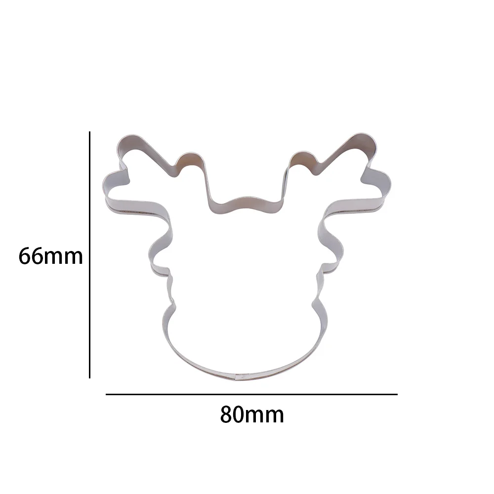 Формочка для печенья из нержавеющей стали форма Рождественская головы оленя