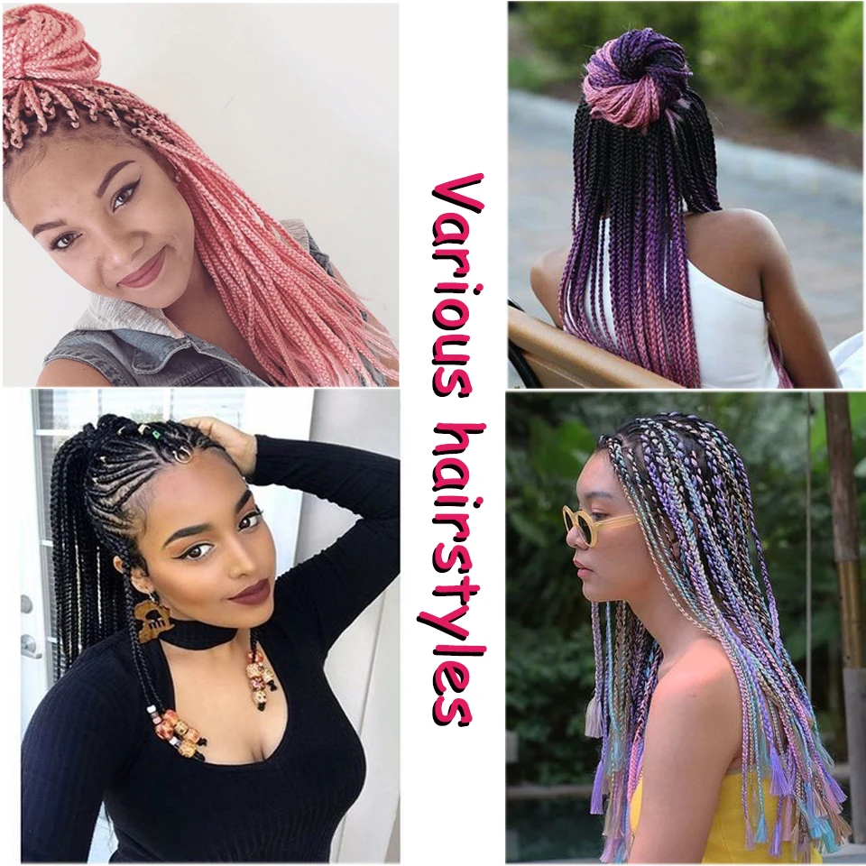 Косички с Омбре косички для наращивания волос 100 г/упак. 24 дюйма розовые