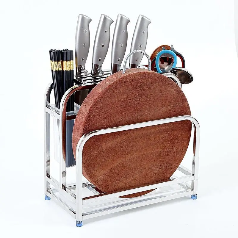 

Knife Bag Stainless Steel Knife Holder Rack Kitchen Utensil Rack Flatware Storage Organizer Cutting Board Peeler Knife Scissor